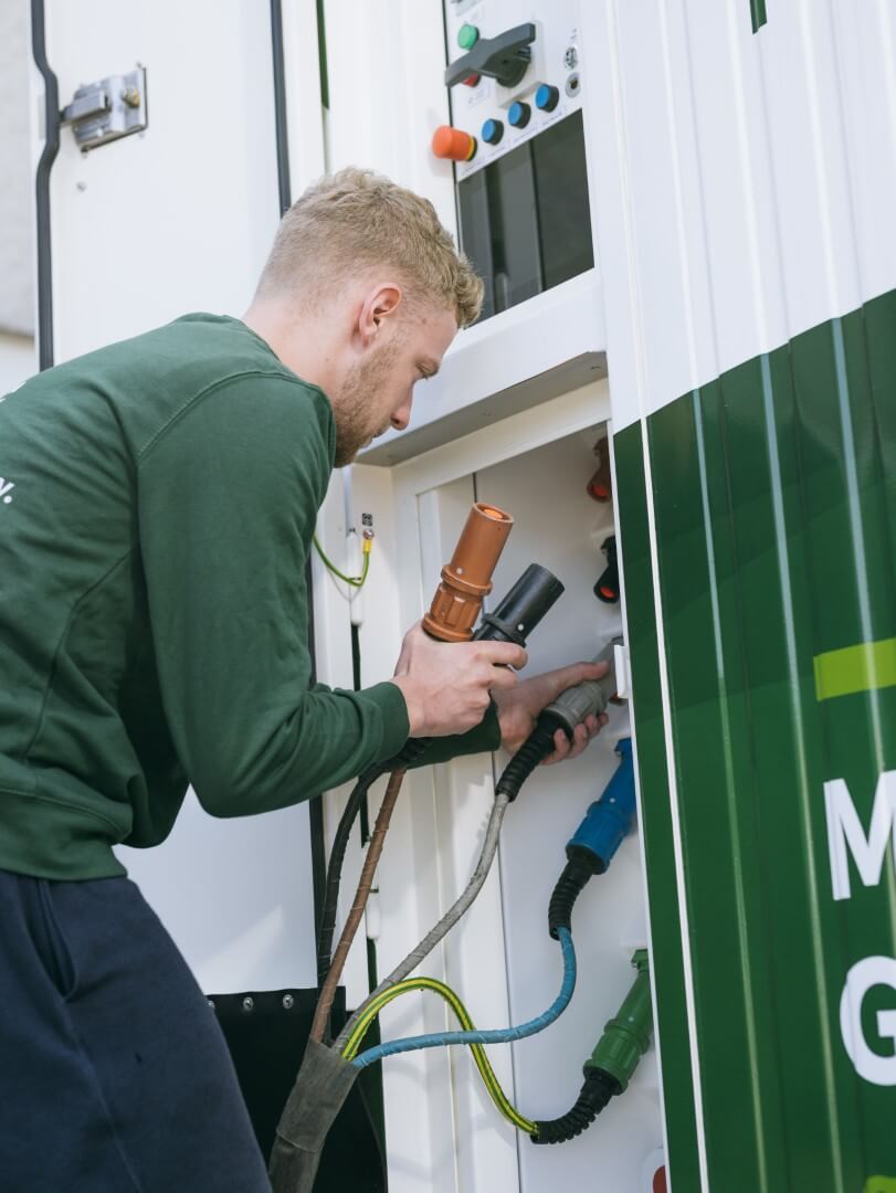 batterij huren setup